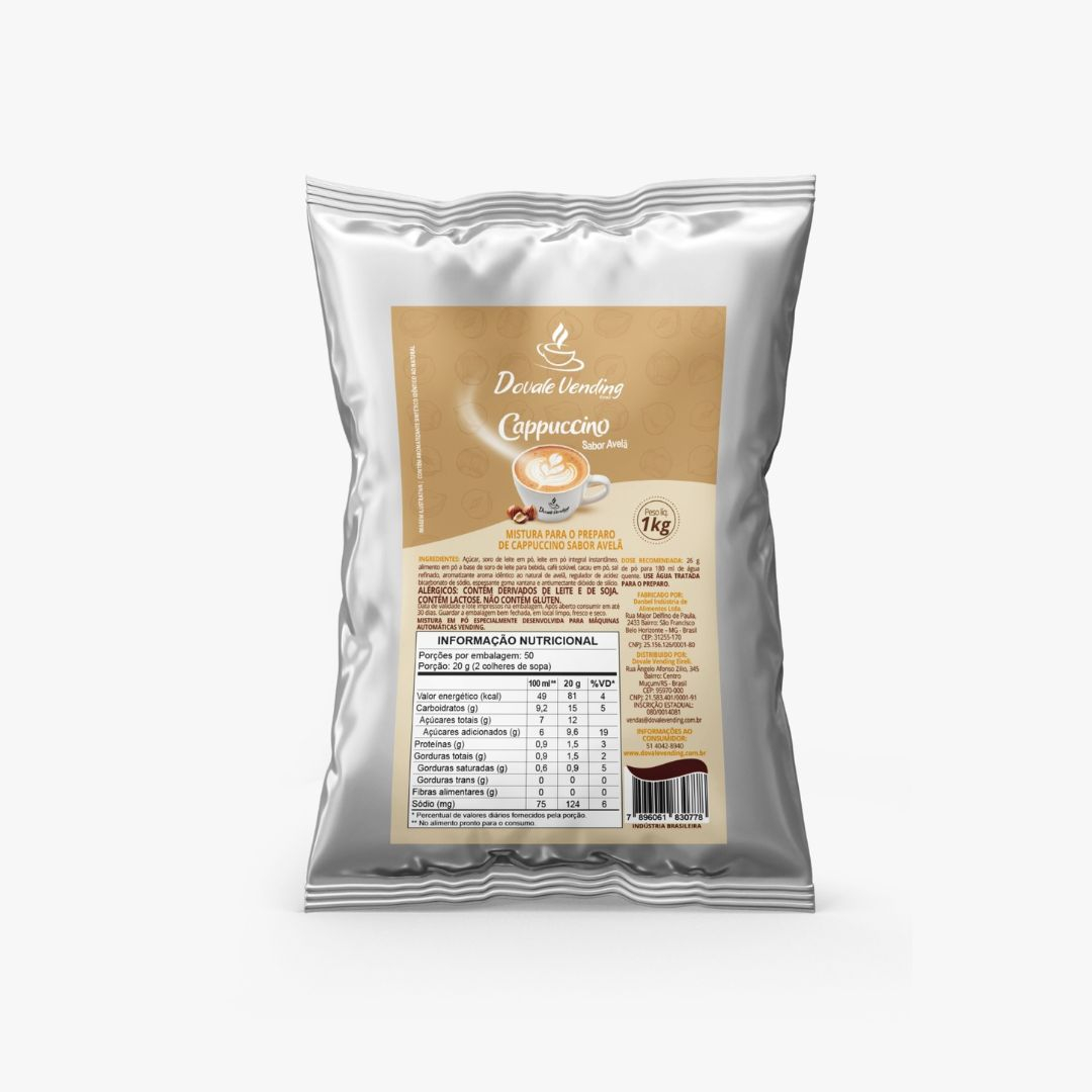 Cappuccino Sabor Avelã Dovale Premium 1kg